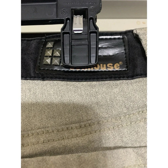 Vintage Dollhouse Y2K You Are Beautiful Jeans Tan & Black Low Rise Size 7 (AA33) - Picture 5 of 7